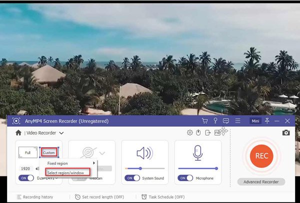 Select DivX movie window