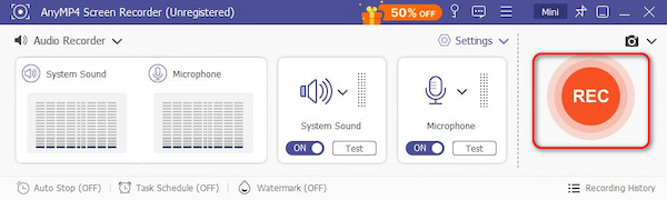 Inizia la registrazione audio