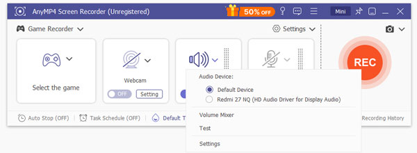 Encienda el juego de sonido del sistema