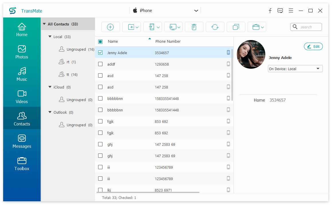 Manage Contacts