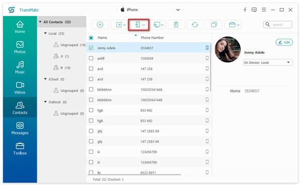 Sync contacts