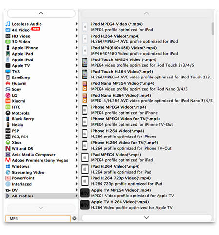 Select 3G2 format