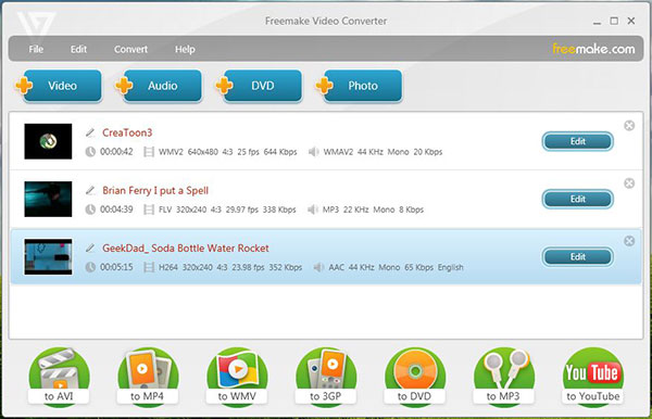 Convertitore MKV in AVI Freemake