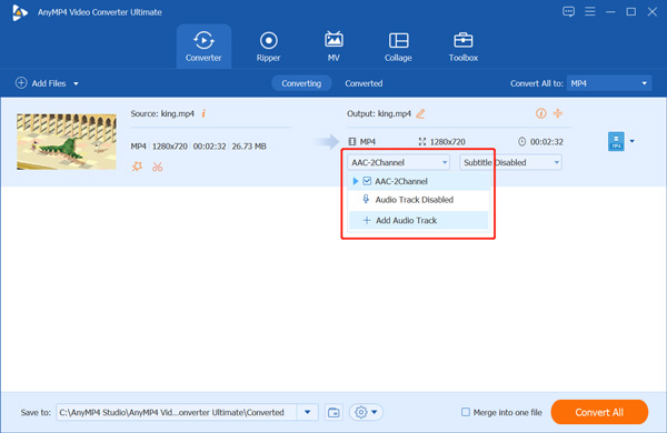 Add Audio Track to Video