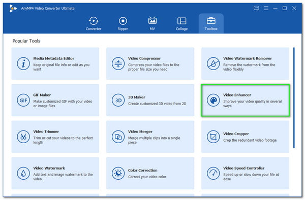 AnyMP4 Converter Ultimate Interface Video Enhancer