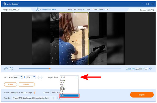 Anymp4 Video Converter Ultimate Aspect Ratio
