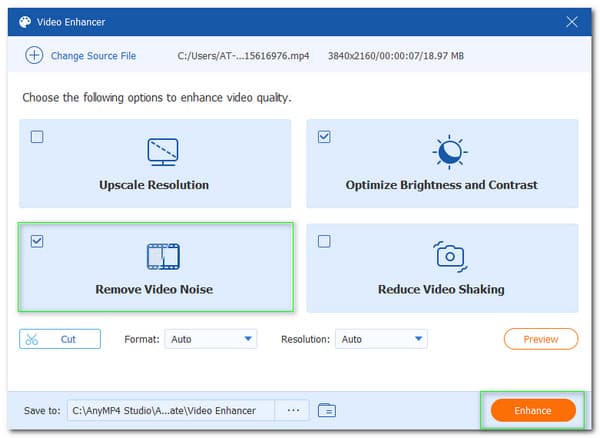 AnyMP4 Video Converter Ultimate Eliminador de ruido de video