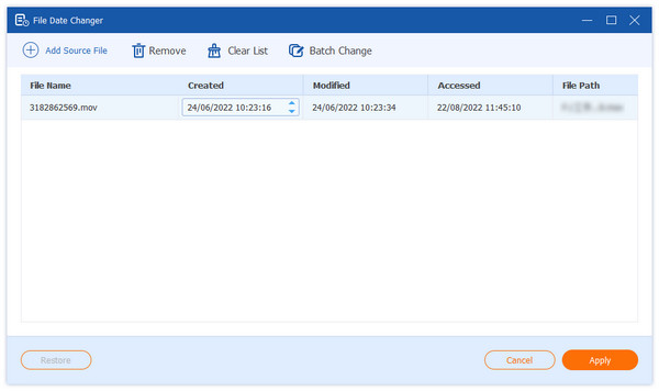Change File Dates