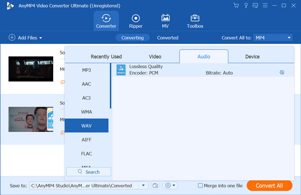 Converter MOV para WAV