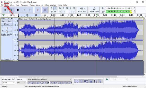 使用 Audacity 剪切音頻