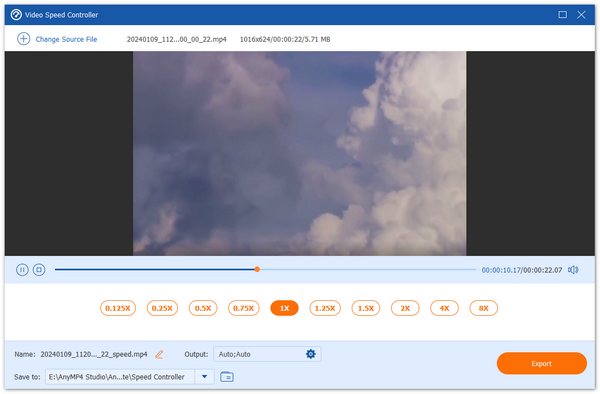 Export Speed Video