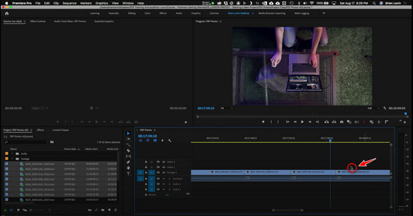 Trim video met Adobe Premiere Pro