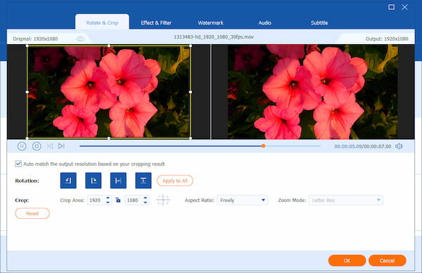 Anymp4 Video Converter Ultimate Editing Feature