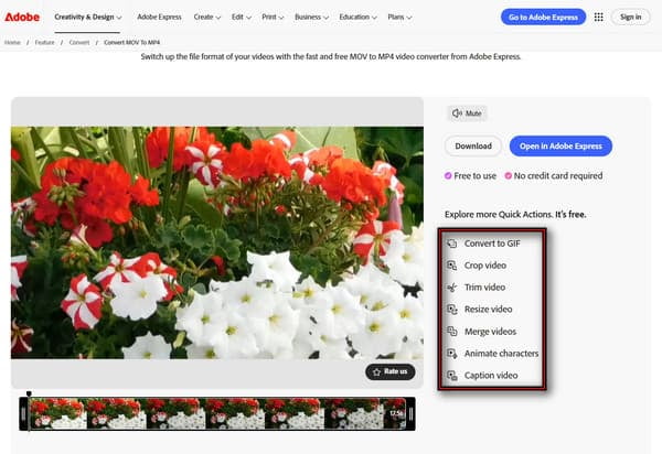 Edit Video Before Conversion In Adobe Express