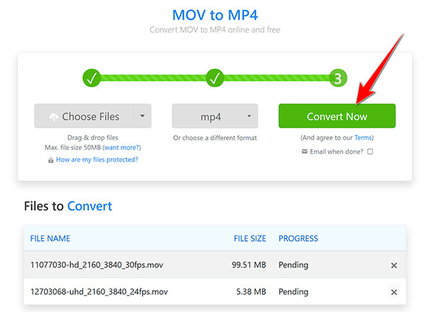 Convert Mov To Mp4 Online Zamzar