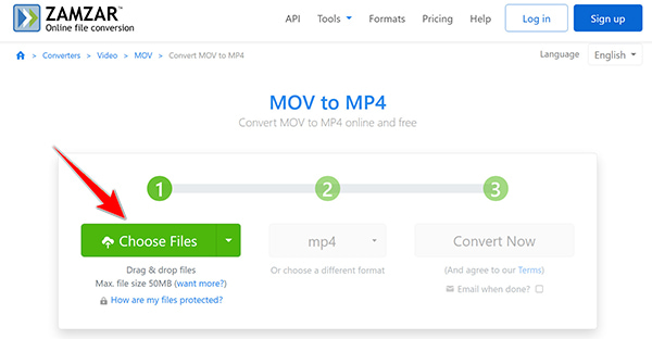 Upload Mov To Zamzar