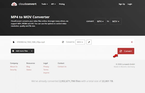 Convert And Download Video In Cloudconvert