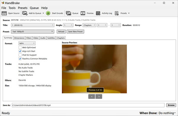HandBrake DivX Converter
