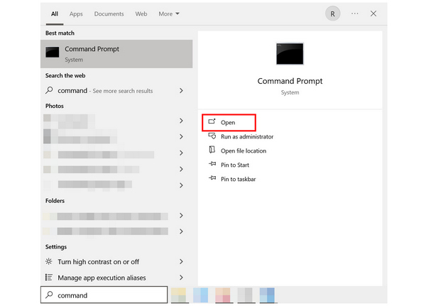 Search Command Prompt