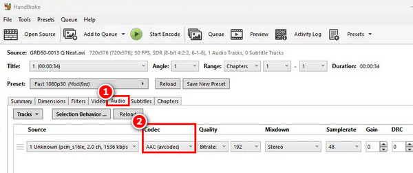 Set Audio Codec Aac Handbrake