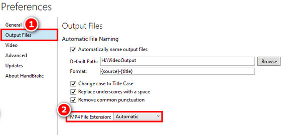 Set Default Mp4 Extension Handbrake