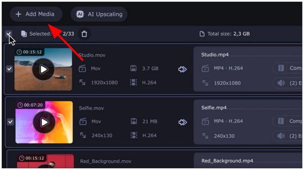 Movavi Video Converter Add Media