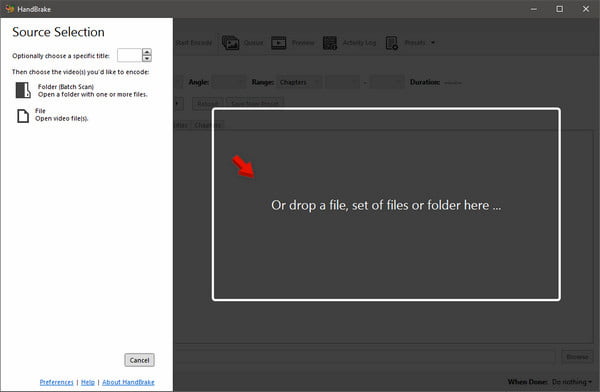 Drop Mov Files In Handbrake