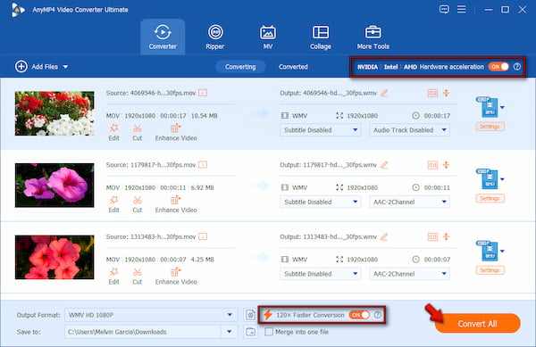 Star Batch Conversion In Anymp4