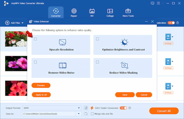 Upscale Low Video Resolution In Anymp4