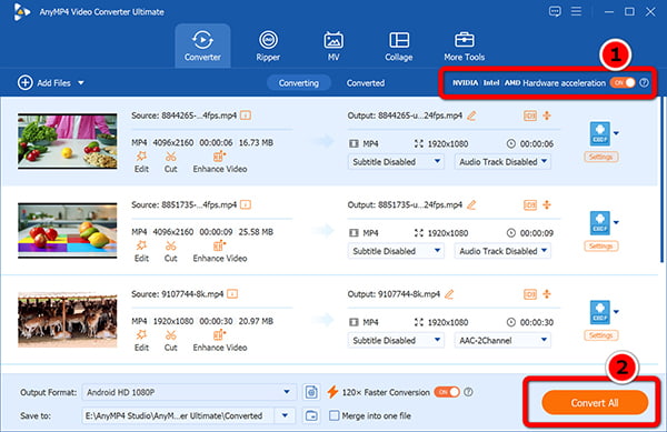 Convert Video to Android in AnyMP4