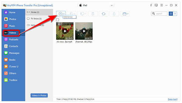 Lägg till video till iPad från datorn