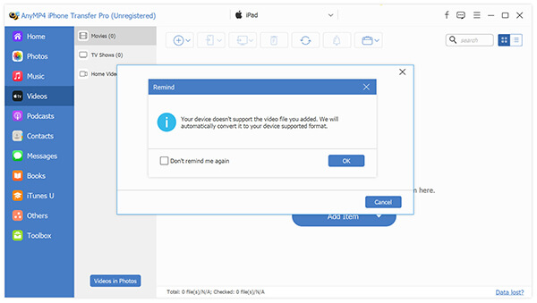 Konvertera iPad-videoformat automatiskt i Anymp4