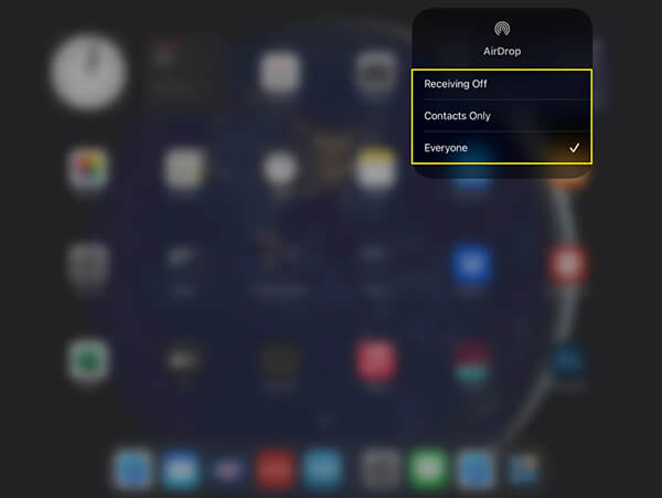 Aktivera Airdrop på iPad