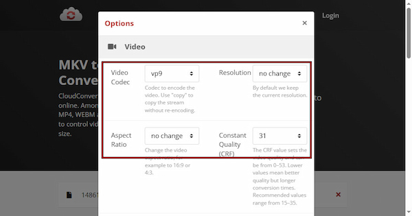 Adjust Conversion Settings In Cloud Convert