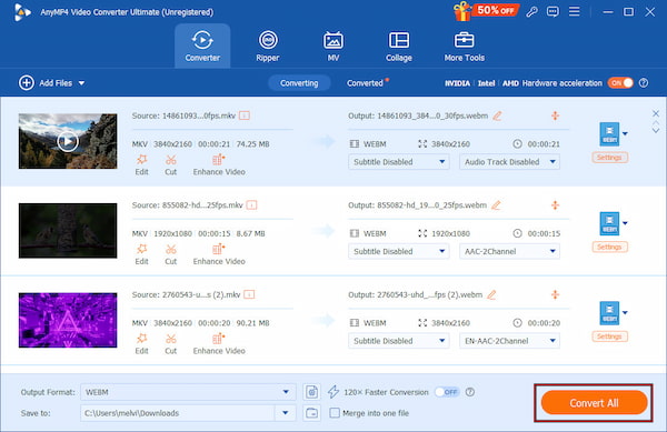 Convert MKV To WebM In AnyMP4