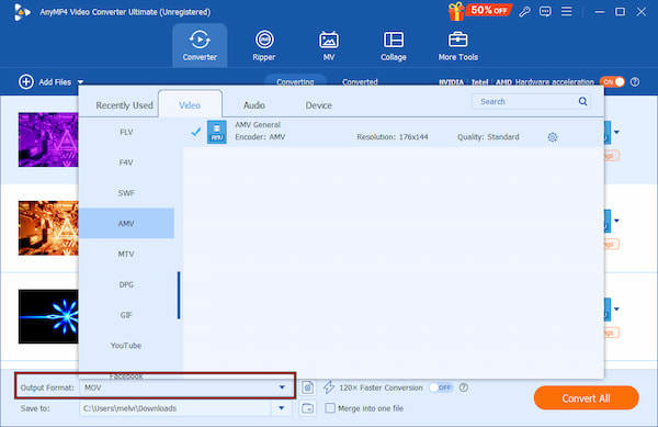 Select AMV As Output