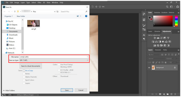 Photoshop Save As Gif