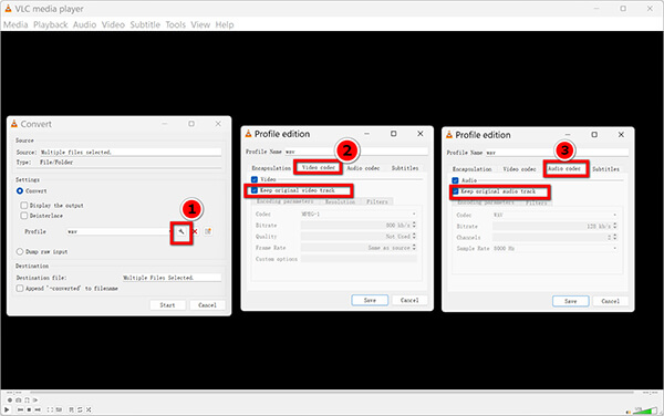 Vlc Keep Original Video Audio Codec