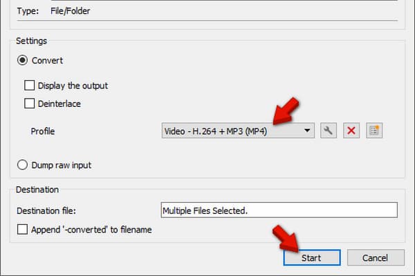 Change MPG to MP4 in VLC Media Player