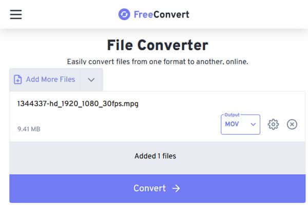 Convert Mpg To Mov Online In Freeconvert