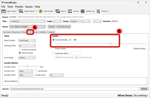 Adjust Mp4 Output Quality In Handbrake