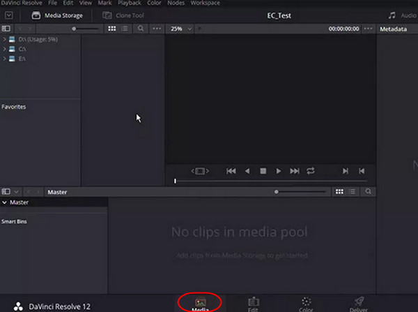Import MXF File Into Media Pool Davinci