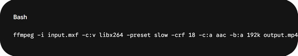 Run Transcode Command Ffmpeg