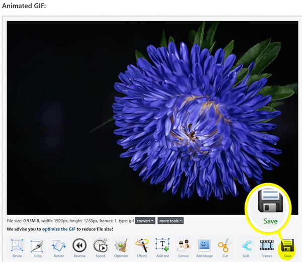 Convert GIF in Ezgif