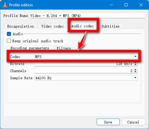 Output Mp3 Codec In Vlc