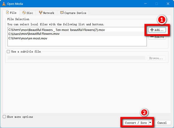 Add Mov Files To Vlc