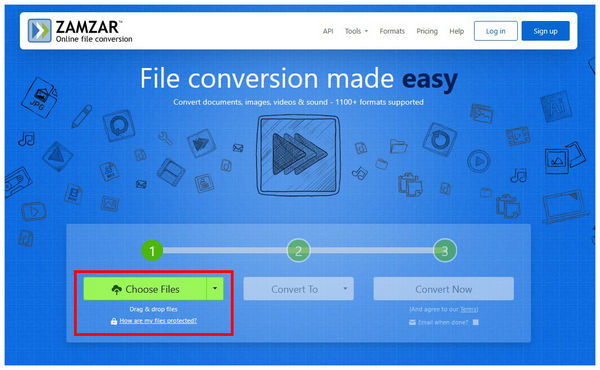 Zamzar Tutorial Choose Files