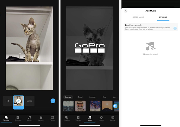 Lägg till musik till Gopro-video med Gopro Quik-appen