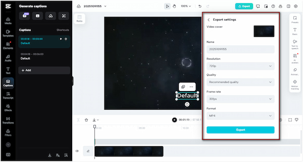 Export Manually Added Subtitles