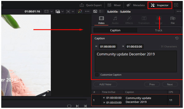 Manually Add Subtitle Text